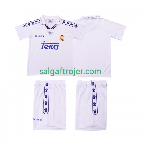 Real Madrid Fodboldtrøjer Børn Retro Hjemmebanesæt 1994 1996 Kort ærmer Real Madrid Fodboldtrøjer Børn Retro Hjemmebanesæt 1994 1996 Kort ærmer